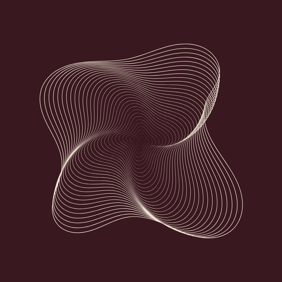 Abstract wave pattern on a deep wine background