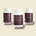 nad-plus-resveratrol-600
CELLSHE The Cellular Trio supplement bottles featuring NMN 500, NAD+, and Resveratrol 600 for women's daily wellness routine