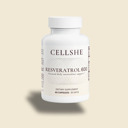 CELLSHE Resveratrol 600 supplement bottle