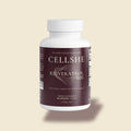 CELLSHE Resveratrol 600 supplement bottle for women’s midlife wellness and polyphenol support
